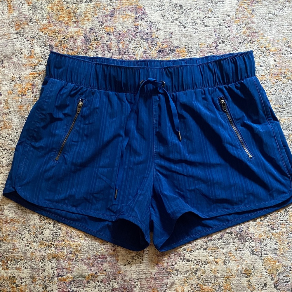Athleta Nylon Blue Women's Athletic Drawstring Shorts